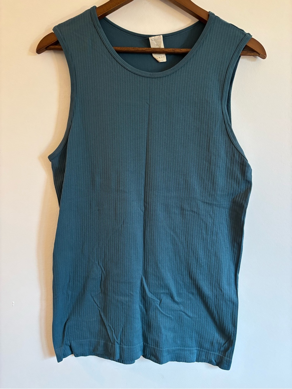 Sleeveless Ribbed Tank Top - Teal